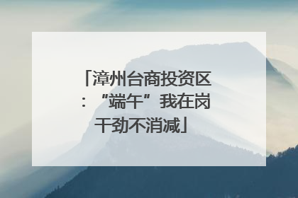 漳州台商投资区：“端午”我在岗 干劲不消减