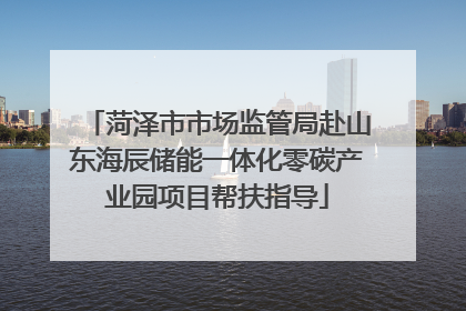 菏泽市市场监管局赴山东海辰储能一体化零碳产业园项目帮扶指导