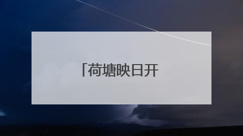 荷塘映日开 赏荷正当时