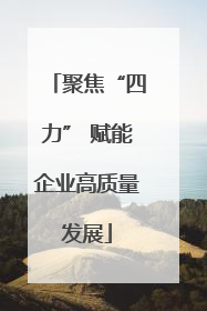 聚焦“四力” 赋能企业高质量发展