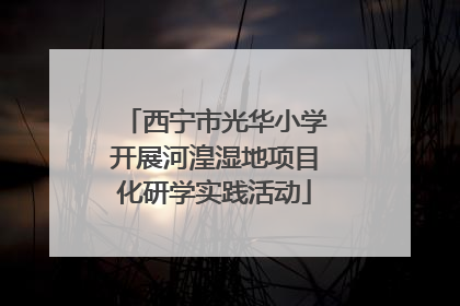 西宁市光华小学开展河湟湿地项目化研学实践活动