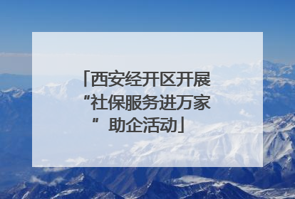 西安经开区开展“社保服务进万家”助企活动