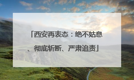 西安再表态：绝不姑息、彻底斩断、严肃追责
