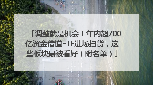 调整就是机会！年内超700亿资金借道ETF进场扫货，这些板块最被看好（附名单）