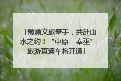 豫渝文旅牵手，共赴山水之约！“中原—奉巫”旅游直通车将开通