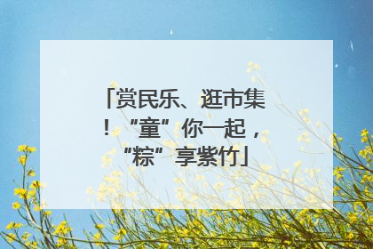 赏民乐、逛市集！“童”你一起，“粽”享紫竹