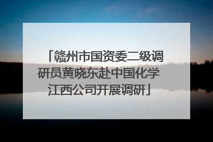 赣州市国资委二级调研员黄晓东赴中国化学江西公司开展调研