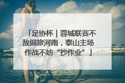 足协杯｜蓉城联赛不敌弱旅河南，泰山主场作战不妨“抄作业”