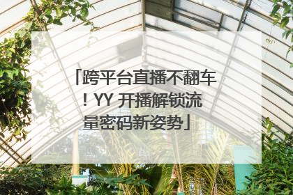 跨平台直播不翻车！YY 开播解锁流量密码新姿势