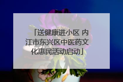 送健康进小区 内江市东兴区中医药文化惠民活动启动