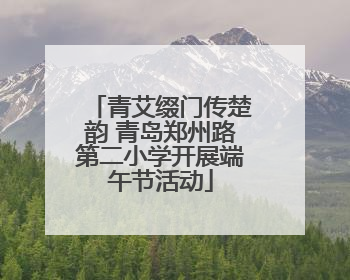 青艾缀门传楚韵 青岛郑州路第二小学开展端午节活动