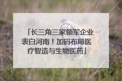 长三角三家领军企业表白河南！加码布局医疗智造与生物医药