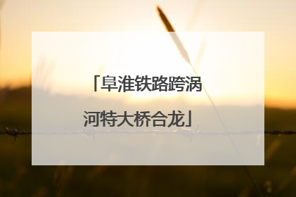 阜淮铁路跨涡河特大桥合龙