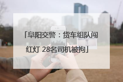 阜阳交警：货车组队闯红灯 28名司机被拘