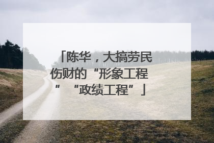 陈华，大搞劳民伤财的“形象工程”“政绩工程”