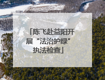 陈飞赴益阳开展“法治护绿”执法检查