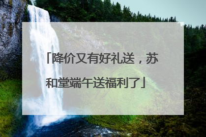 降价又有好礼送，苏和堂端午送福利了