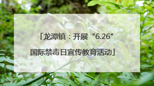 龙潭镇：开展“6.26”国际禁毒日宣传教育活动