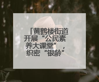 黄鹤楼街道开展“公民素养大课堂”，织密“银龄”防诈网