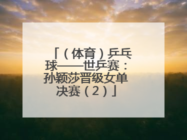 （体育）乒乓球——世乒赛：孙颖莎晋级女单决赛（2）
