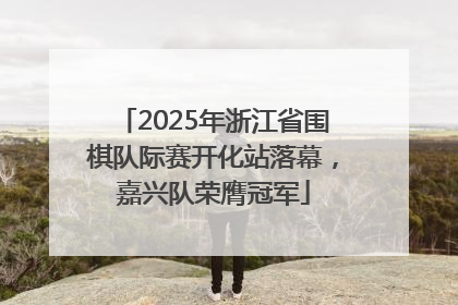 2025年浙江省围棋队际赛开化站落幕，嘉兴队荣膺冠军