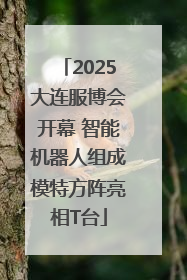 2025大连服博会开幕 智能机器人组成模特方阵亮相T台