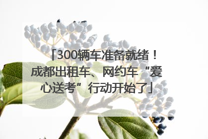 300辆车准备就绪！成都出租车、网约车“爱心送考”行动开始了